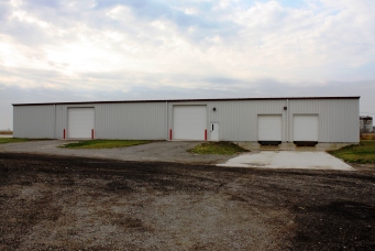 North side of the storage building